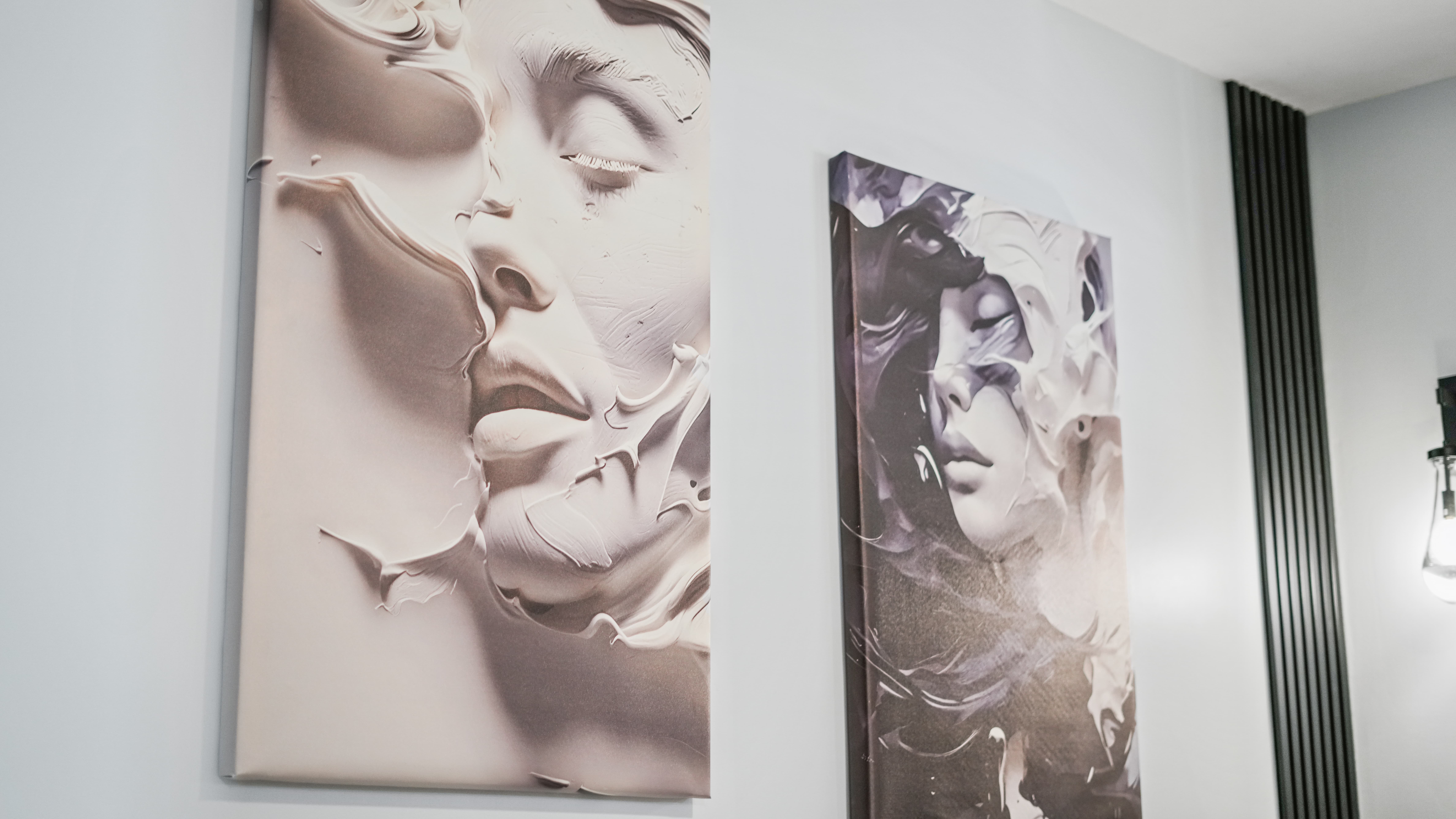 Detail shot of canvas wall art